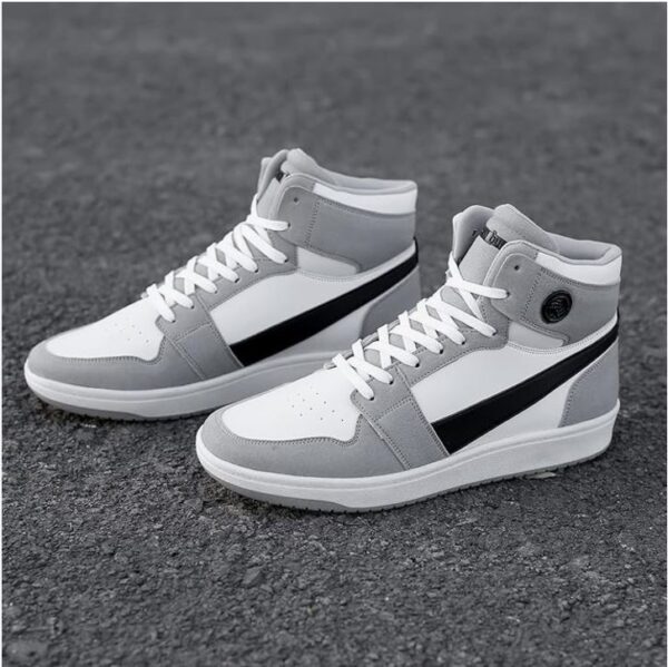 Men's Fashion Sneakers Lace-Up Trainers Basketball Style Walking Shoes - Image 3