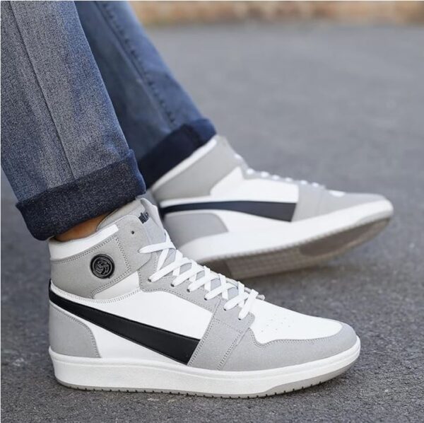 Men's Fashion Sneakers Lace-Up Trainers Basketball Style Walking Shoes - Image 4