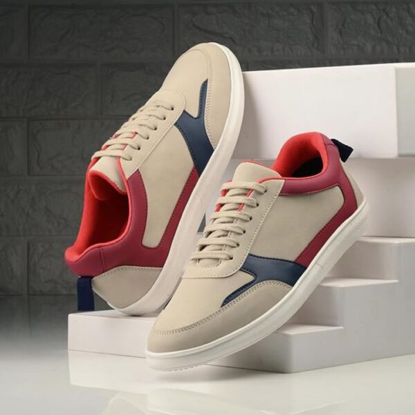 Casual Sneaker Fashion Lace Up Non-Slip Flats Trendy Stylish All Day Comfortable Lightweight Sneakers with Extra Comfort on Heel - Image 3