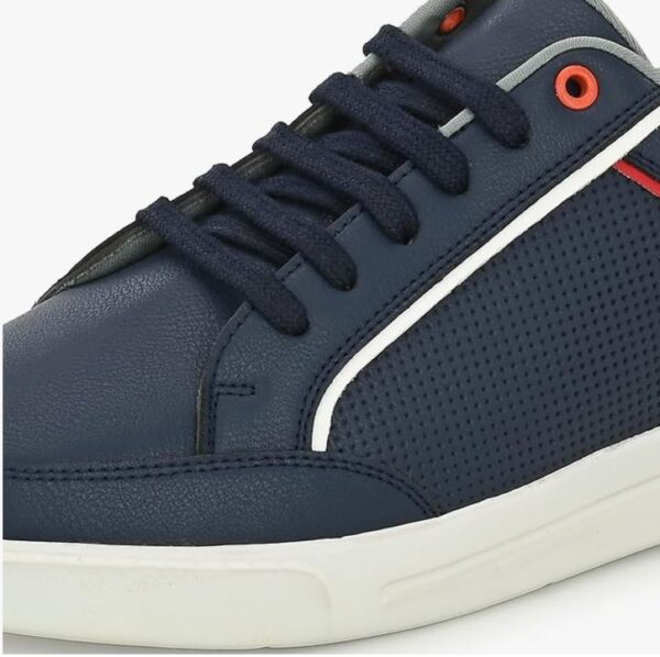 Blue Casual Sneakers Fashion Lace Up Non-Slip Flats Trendy Stylish All Day Comfortable Lightweight Sneakers with Extra Comfort on Heel - Image 4