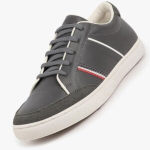 Men's Striped Lace Up Perforation Low Ankle Sneaker | Classic Sneaker