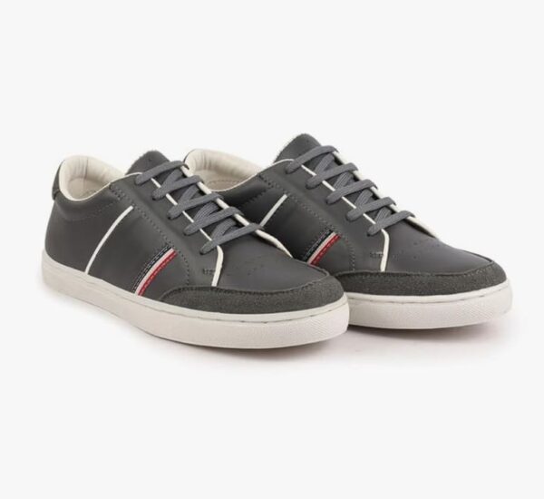 Men's Striped Lace Up Perforation Low Ankle Sneaker | Classic Sneaker - Image 2