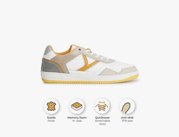 Fashion Sneaker for Men | Comfortable Sneaker | Cushioned Insole | Quick-wear Elastic Laces | Suede Overlays Slip-Resistance | Lightweight | Dynamic Feet Support | Fashionable - Image 2